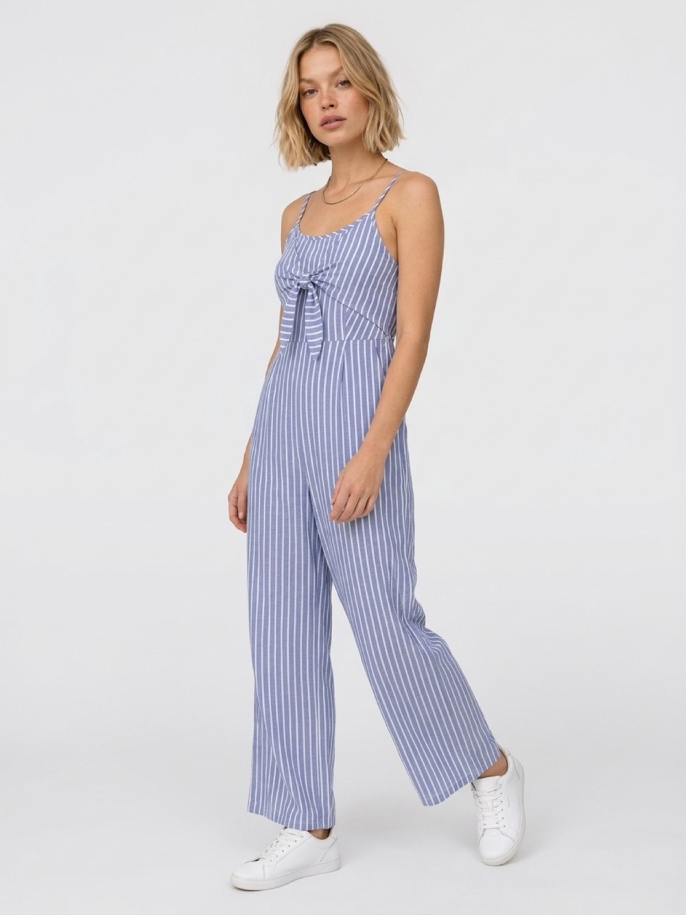 Striped Blue & White Jumpsuit